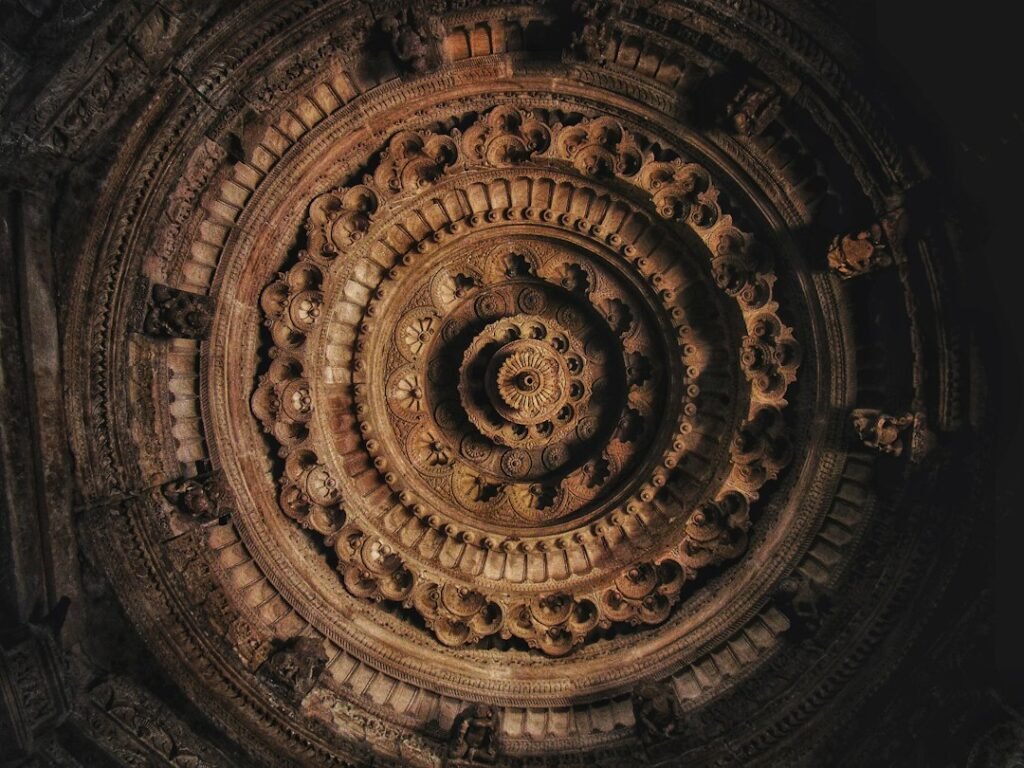 Ornate stone architecture of the Adalaj Stepwell in Gujarat, India