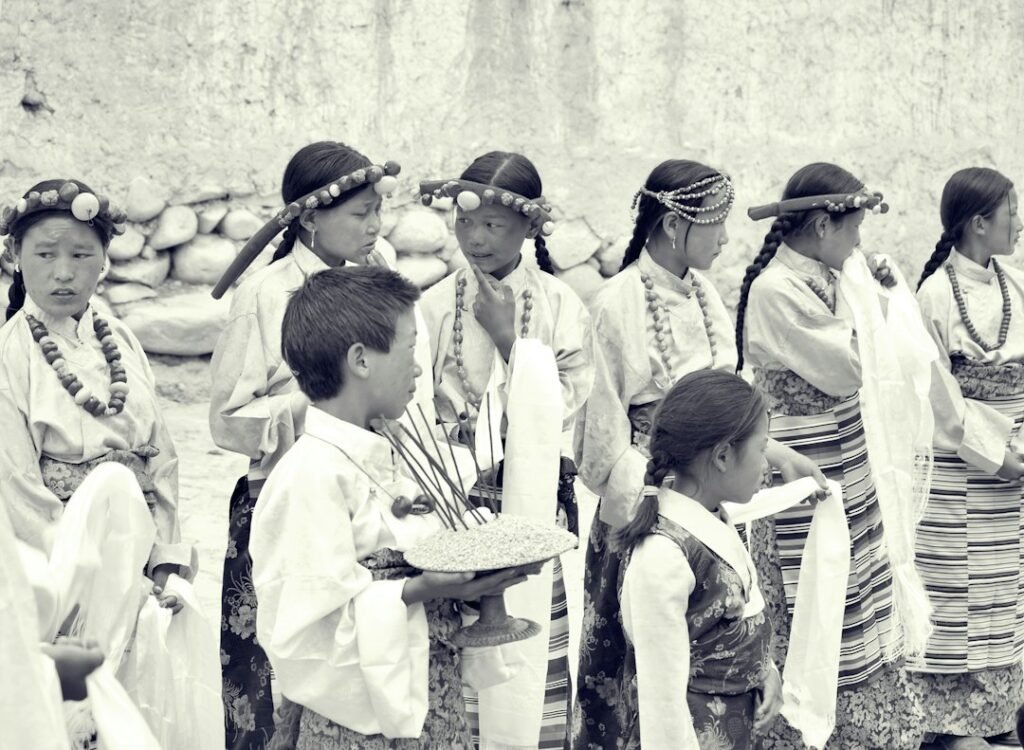 A community ceremony marking a young person's transition into a new social stage