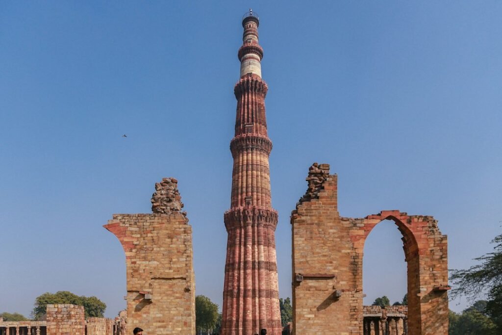 The Iron Pillar at Delhi's Qutub complex, famous for its long-term resistance to corrosion