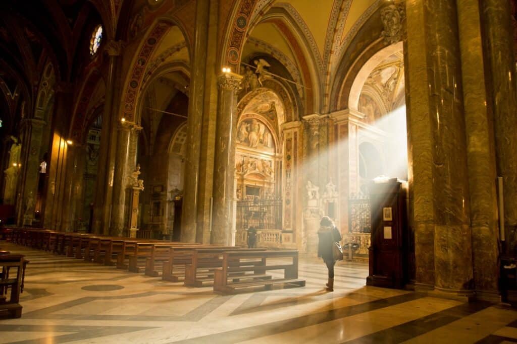 Natural light entering a sacred interior and shaping the experience of the space