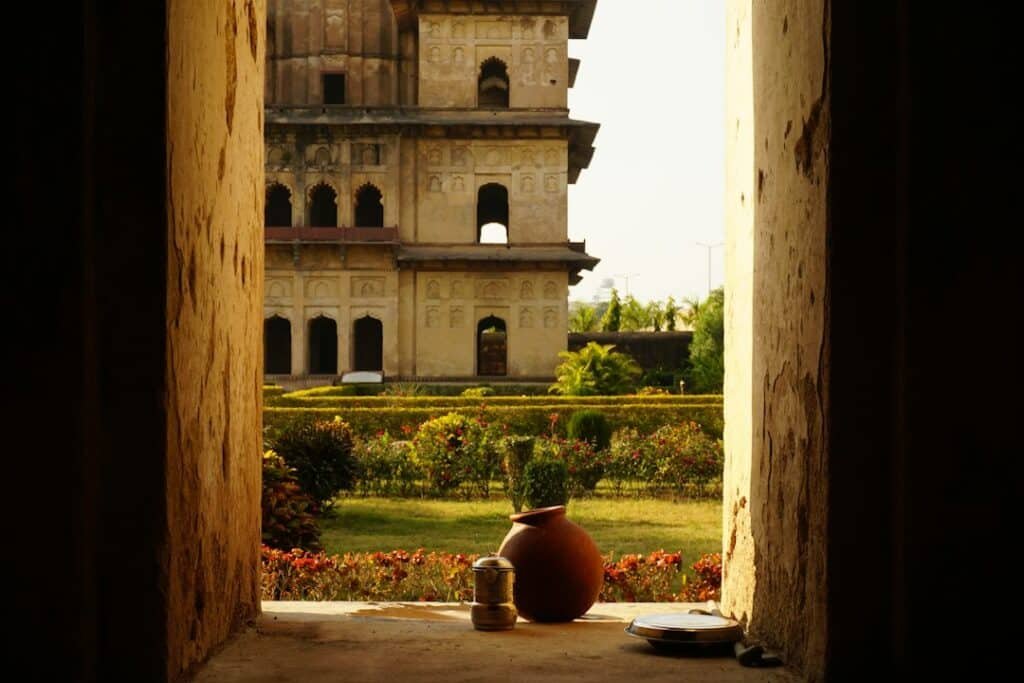 Traditional Indian earthen matka pots used to store and cool drinking water