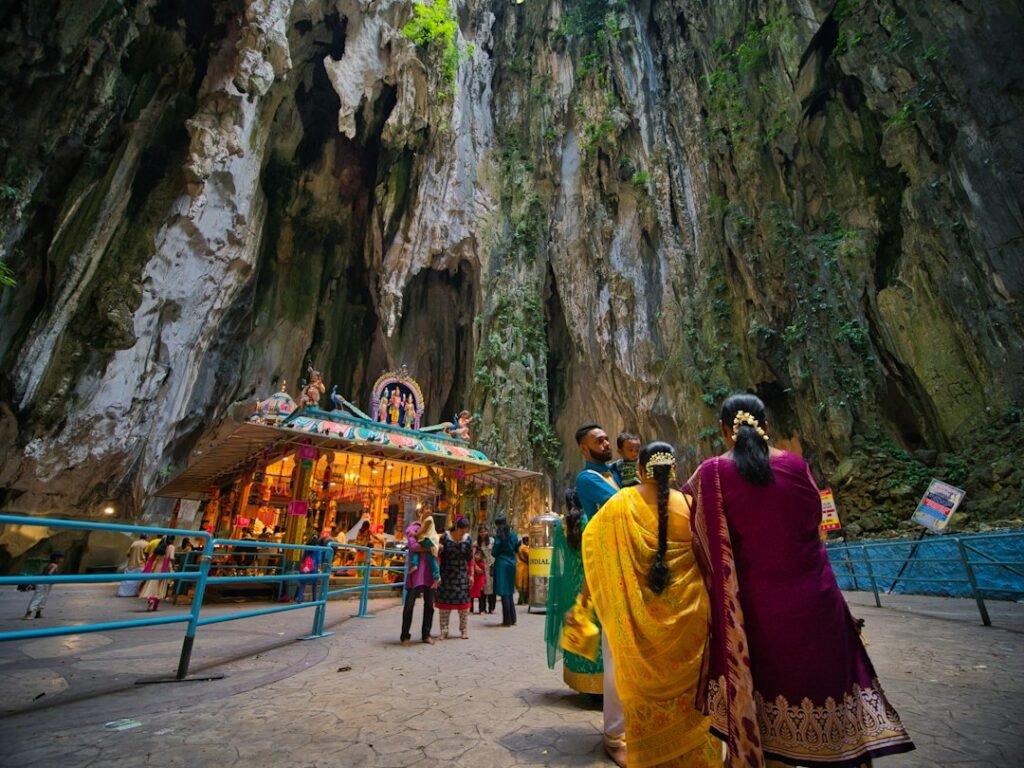 A cave or rock shelter used as a sacred or pilgrimage space