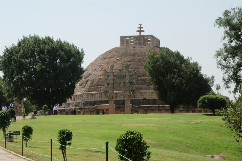 Sanchi Stupa in Madhya Pradesh, India, a Buddhist monument designed for circumambulation