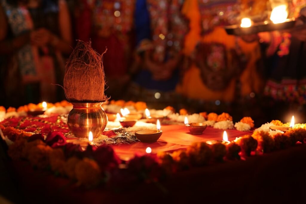 A Hindu ancestor-offering ritual in India associated with shraddha and remembrance of the dead