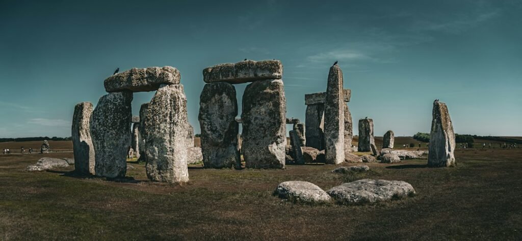 Stonehenge aligned with the horizon, a famous example of monumental architecture associated with solar turning points